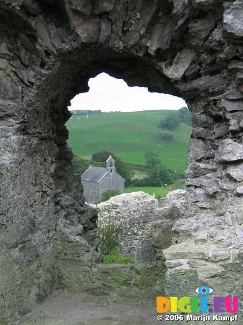 19002 View on church from Rock of Dunamase